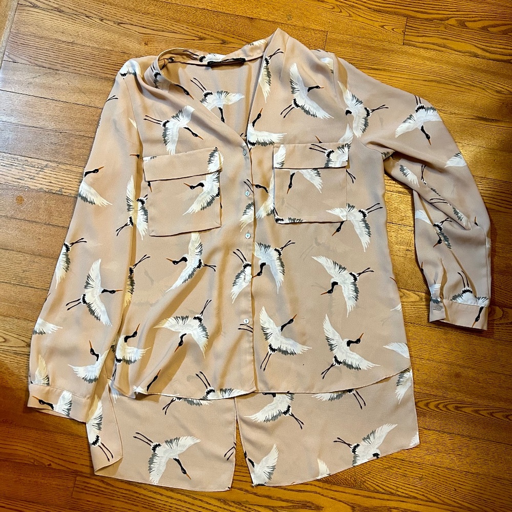Zara Split Back Blouse